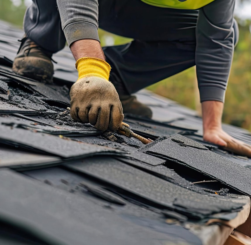 fixing damaged roof from hail